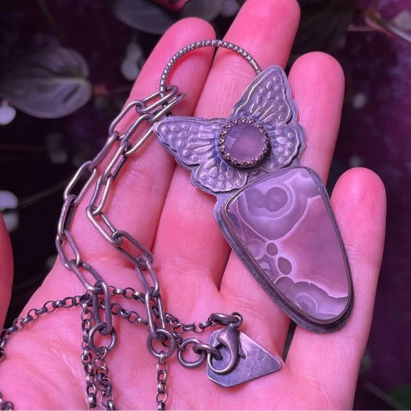 Sterling Necklace 925 crystal gemstone jewelry handmade